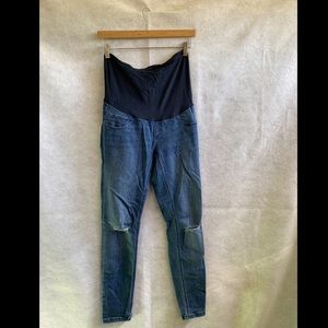 Blue Maternity stretch Indigo Blue jeans. Size M
